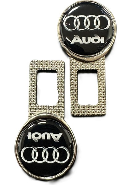 Audi Uyumlu Ikaz Ses Metal Toka 2 Adet Siyah