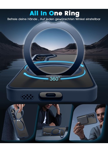 Samsung S24 Uyumlu Kılıf Kamera Korumalı Magsafe Destekli 360 Dönebilir Standlı Mat Kapak fiyatları