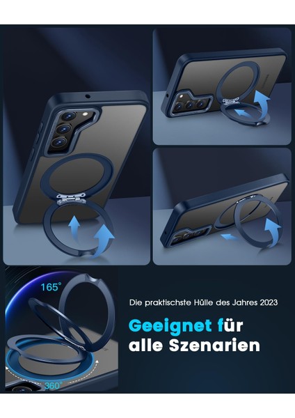 Samsung S24 Uyumlu Kılıf Kamera Korumalı Magsafe Destekli 360 Dönebilir Standlı Mat Kapak modelleri