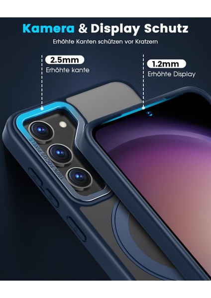 Samsung S24 Uyumlu Kılıf Kamera Korumalı Magsafe Destekli 360 Dönebilir Standlı Mat Kapak indirimleri