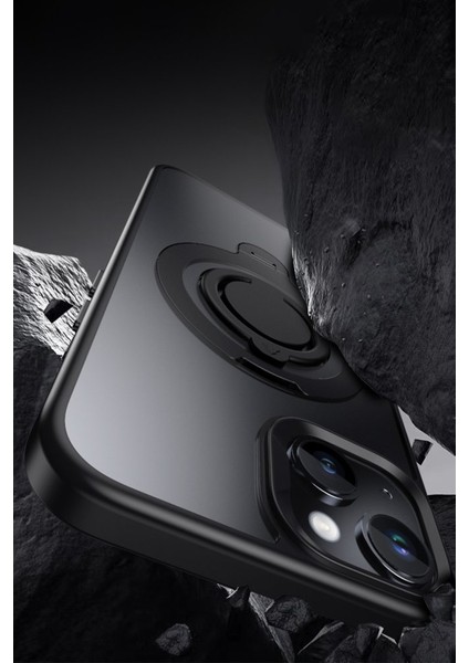 Iphone 15 Uyumlu Kılıf Kamera Korumalı Magsafe Destekli 360 Dönebilir Standlı Mat Kapak indirimleri