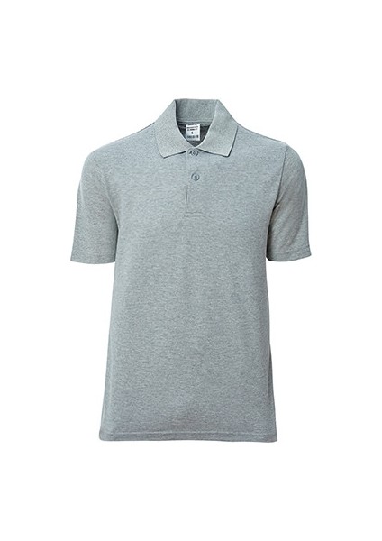 Drop Giyim Polo Yaka T-Shirt Gri Melanj