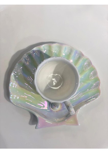 Pearl Sedefli Tek Kişilik Türk Kahvesi Fincanı