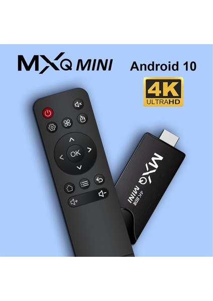 Mini Akıllı Tv Stick Android 10 Dört Çekirdek Desteği 4K Hd Play Store 2.4g Wifi Tv Stick Android H.265 Medya Oynatıcı Seti (Yurt Dışından)