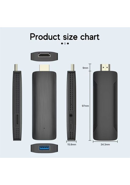 H313 Tv Box Stick Android Tv Hdr Set Üstü Işletim Sistemi 4K Bt5.0 Wifi 6 2.4/5.8g Android 10 Akıllı Çubuklar Android Medya Oynatıcı (Yurt Dışından)