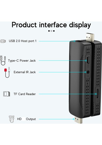 H313 Tv Box Stick Android Tv Hdr Set Üstü Işletim Sistemi 4K Bt5.0 Wifi 6 2.4/5.8g Android 10 Akıllı Çubuklar Android Medya Oynatıcı (Yurt Dışından)