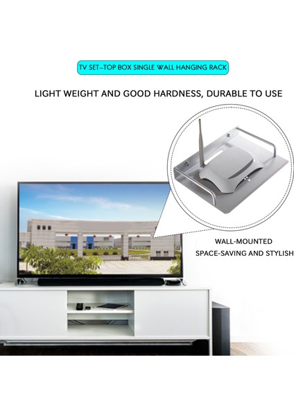 Tv Kutusu Yönlendirici Set Üstü Kutular Mini Pc DVD Oynatıcı Tek Katmanlı Uzay Alüminyum Duvara Montaj Depolama Raf Aparatı Tutucu Stand Rafı (Yurt Dışından) modelleri