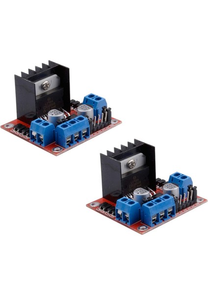2 Paket L298N Motor Sürücü Kontrol Kartı Modülü Çift H Köprü Dc Step Motor Ar-Duino Elektrikli Projeler Akıllı Araba Robotu (Yurt Dışından)
