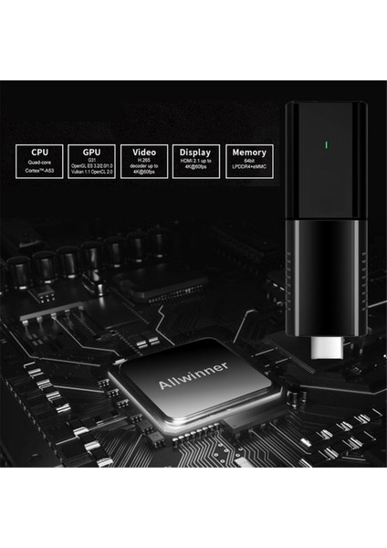 I96 D5 Tv Stick H313 1gb+8gb 4K 2.4g+5g Çift Wifi Android Tv Kutusu Tv Stick Medya Oynatıcı Set Üstü Kutu (Yurt Dışından) fiyatları