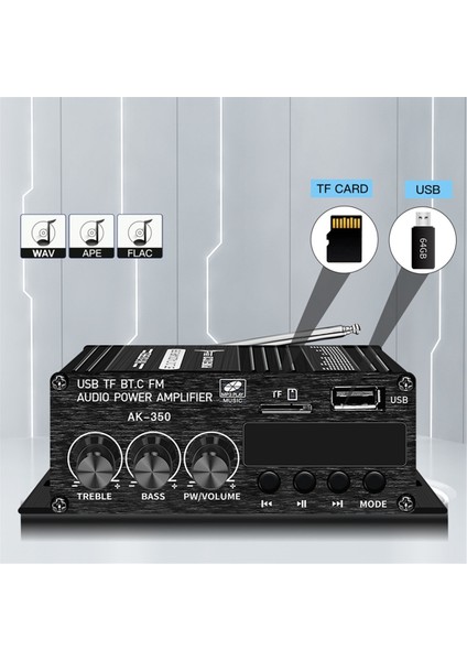 Yeni AK-350 Sınıf-Ab Ev Güç Ses Amplifikatörü Ses Bluetooth Dijital Amplifikatör Araba 2 Kanal Hifi Stereo Amp (Yurt Dışından) fırsatları