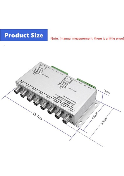 8-Ch Utp 720P/1080P Hd Pasif Video Balun Alıcı-Verici, Bnc'den Cat5/5e/6 RJ45(T568B)UTP Kablo Dönüştürücü Video Vericiye (Yurt Dışından) indirimleri