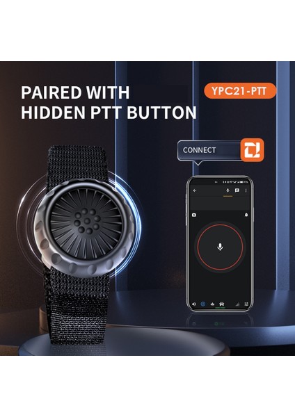 Kablosuz Bluetooth Walkie Talkie Kontrol Düğmesi Zello Ios Android Akıllı Telefon Için Ayarlanabilir Askı ile (Yurt Dışından)