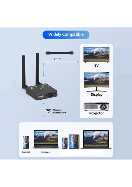 1080P Kablosuz Ekran Dongle Adaptörü, 2.4g/5g Kablosuz Alıcı Tak ve Çalıştır, Akıllı Telefon, Dizüstü Bilgisayar Hdtv Projektörü Için (Yurt Dışından) fırsatları