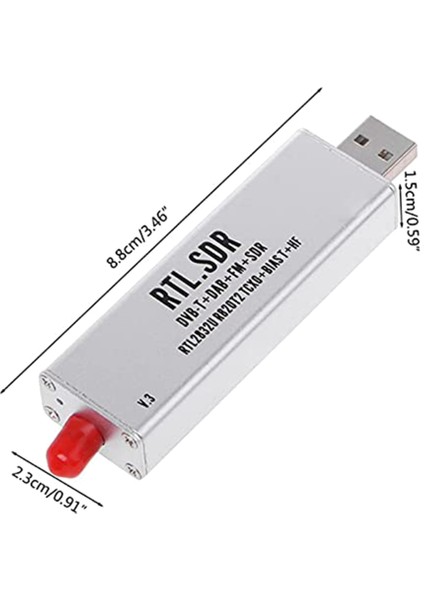 0.1mhz-1.7ghz Tcxo Rtl Sdr Alıcı R820T2 USB Rtl-Sdr Dongle 0.5ppm Tcxo Sma Mjzsee A300U Test Cihazı (Yurt Dışından)
