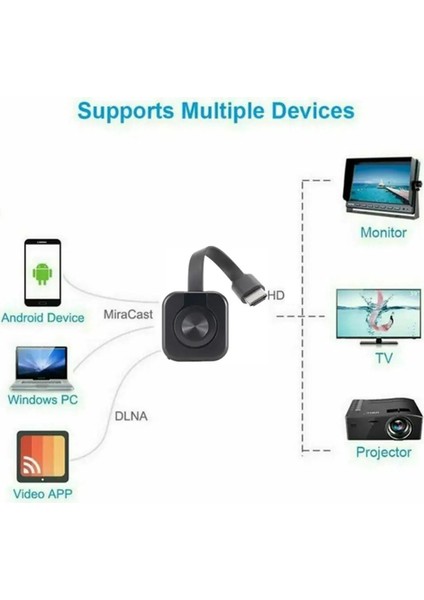 W13 Tv Stick Tv Dongle Alıcısı Hd Mirascreen Için Miracast Hdtv Ekran Dongle Tv Stick Ios Android Için (Yurt Dışından)