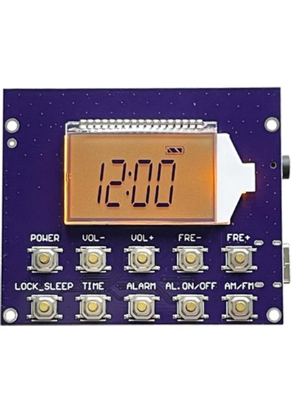 Tam Bant Mw Fm Sw Radyo Alıcı Modülü Dijital Saat LED Ekran 87-108MHZ Frekans Modülasyonu Istasyonu Otomatik Depolama (Yurt Dışından)