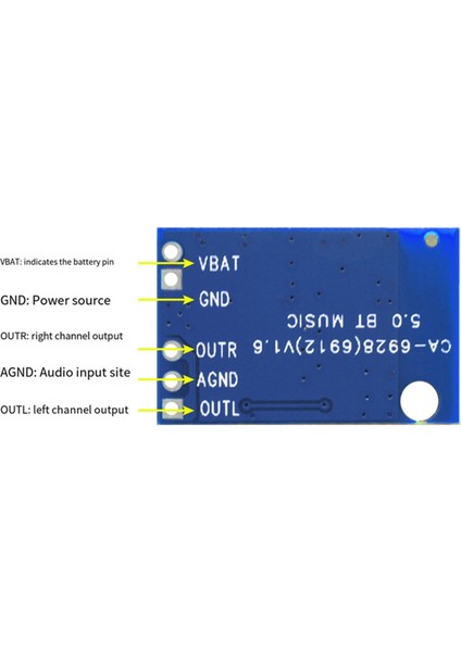 10 Adet Bluetooth Modülü CA-6928 Bluetooth Ses Modülü 5V 5.0 Bt Bluetooth Hoparlör Ses Amplifikatör Modülü Kartı A (Yurt Dışından)