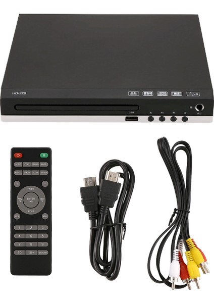 Hd 1080P Cd/evd/vcd DVD Oynatıcı Çıkışları USB ve Mikrofon Portlu Ev Dijital Medya Oynatıcısı Ab Fişi (Yurt Dışından)