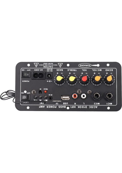 Dijital Bluetooth Stereo Amplifikatör Kurulu Subwoofer Çift Mikrofon Karaoke Amplifikatörler 8-12 Inç Hoparlör Için Ab Tak (Yurt Dışından)