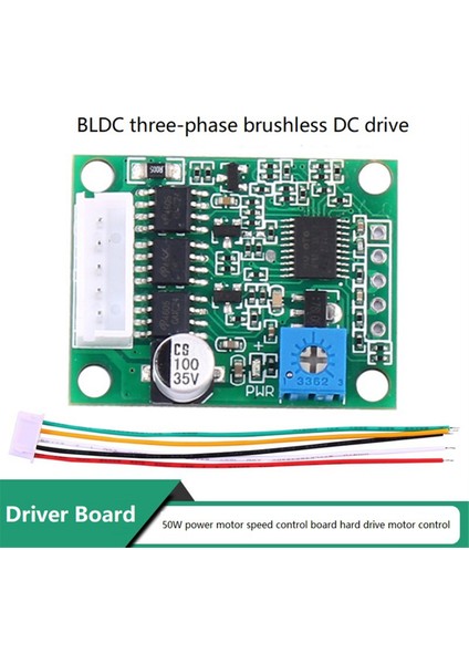 Fırçasız Motor Sürücü Kartı Bldc Hız Kontrol Cihazı 3 Fazlı Regülatör Hallless Anahtar Modülü Sensörsüz Kontrol Kartı (Yurt Dışından)
