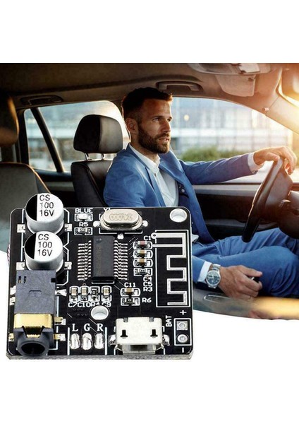 Bt5.0 Ses Alıcısı + Bire Iki Ses Kablosu Kiti Mp3 Bluetooth Dekoder Kayıpsız Araba Hoparlör Ses Amplifikatör Devre Kartı Modülü (Yurt Dışından)
