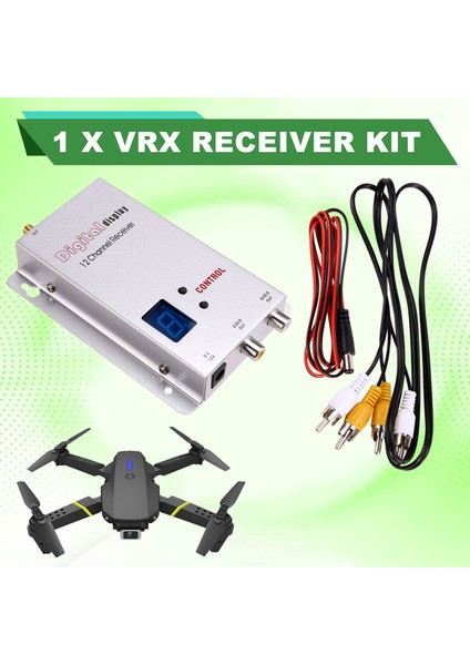 Fpv 1.2g 1.3g Vrx Alıcı Vrx Alıcı Kiti 12CH Dijital Ekran Uzun Menzilli Fpv Drone Rc Modeli Için (Yurt Dışından)