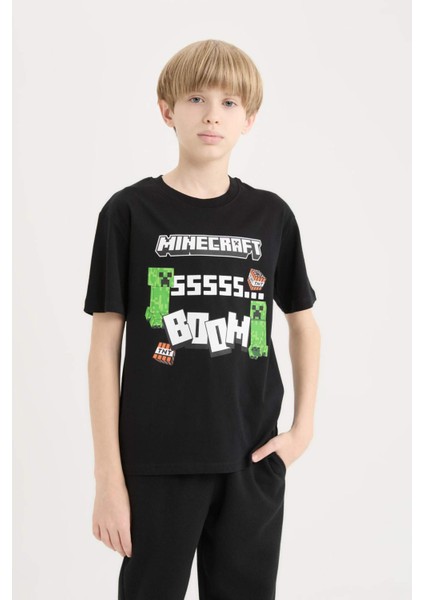 Erkek Çocuk Minecraft Bisiklet Yaka Kısa Kollu Tişört E3093A825SM fiyatları