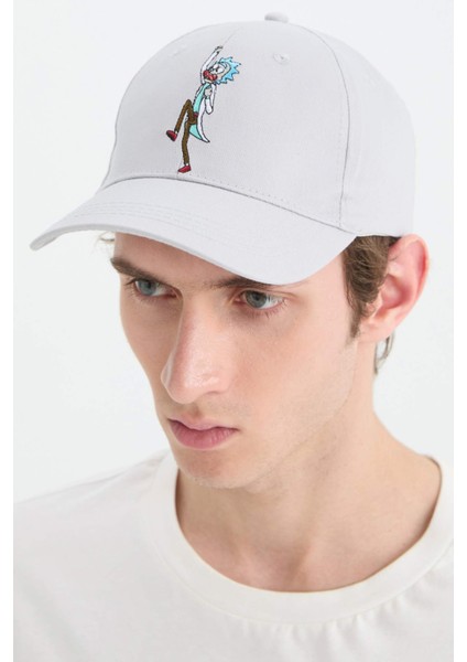 Erkek Rick and Morty Etiket Baskılı Dokuma Beyzbol Basketbol Şapkası D9273AX25SM