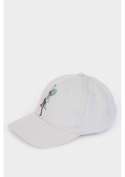 Erkek Rick and Morty Etiket Baskılı Dokuma Beyzbol Basketbol Şapkası D9273AX25SM fiyatları