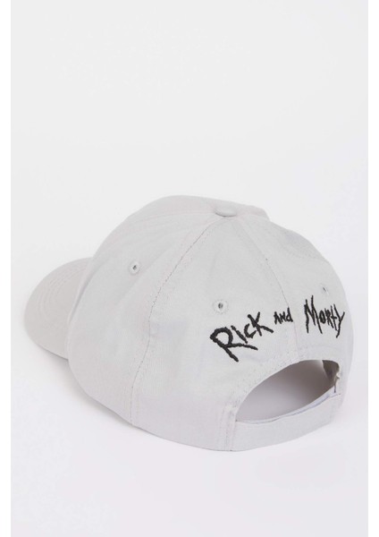 Erkek Rick and Morty Etiket Baskılı Dokuma Beyzbol Basketbol Şapkası D9273AX25SM indirimleri
