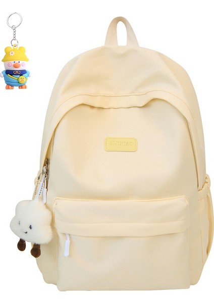 Basit Rahat Sırt Çantası Kadın Çok Yönlü Ortaokul ve Lise Öğrencileri Okul Çantası (Yurt Dışından)