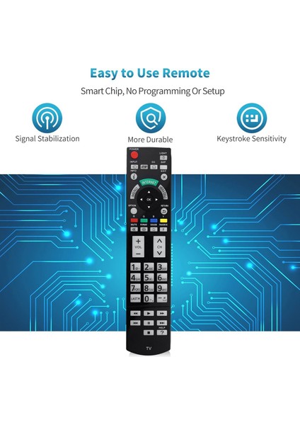 Panasonic Tv Için N2QAYB000703 Uzaktan Kumandayı Değiştirin TC-L42ET5 TC-P55VT50 TC-P50ST50 TC-L55ET5 TC-L55DT50 TC-L47ET5 TC-P55ST50 (Yurt Dışından) fiyatları