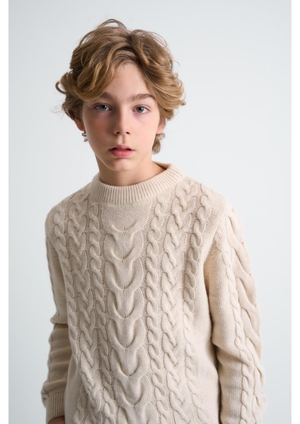 Örgü Desenli Çocuk Kazak modelleri