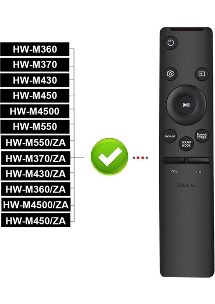 Samsung Sound Için AH59-02758A Uzaktan Kumandayı Değiştirin HW-M360/ZA HW-M370 HW-M370/ZA HW-M430 HW-M430/ZA HW-M450 HW-M4500 (Yurt Dışından) fırsatları