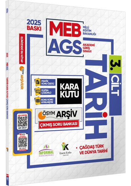 2025 MEB - AGS Tarihin Kara Kutusu 3. Cilt ÖSYM Çıkmış Soru Havuzu Bankası