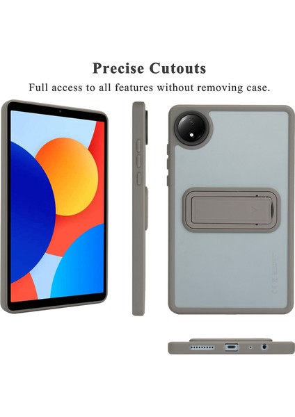 Xiaomi Redmi Pad Se 4g 8.7 Inç Kılıf Için Kickstand Tpu+Pc Skin-Touch Tablet Kapak-Gri (Yurt Dışından) fırsatları