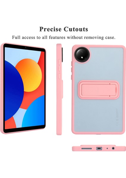 Xiaomi Redmi Pad Se 4g 8.7 Inç Kılıf Için Kickstand Tpu + Pc Cilt Dokunmatik Tablet Kapak-Pembe (Yurt Dışından)