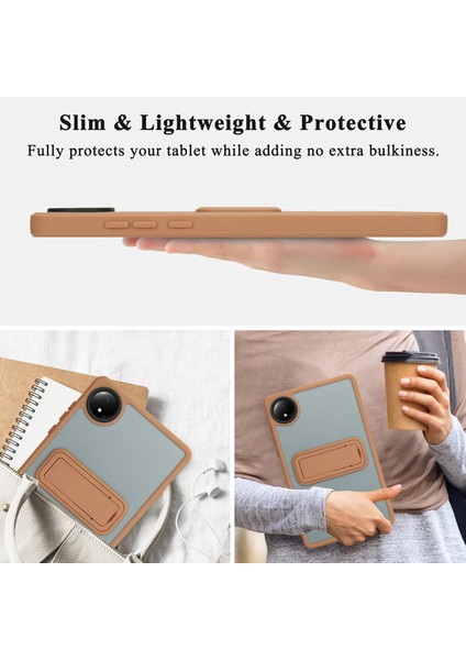 Xiaomi Redmi Pad Se 4g 8.7 Inç Kılıf Için Kickstand Tpu + Pc Cilt-Dokunmatik Tablet Kapak-Çöl Altın (Yurt Dışından)
