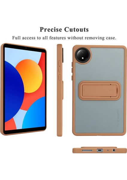 Xiaomi Redmi Pad Se 4g 8.7 Inç Kılıf Için Kickstand Tpu + Pc Cilt-Dokunmatik Tablet Kapak-Çöl Altın (Yurt Dışından)