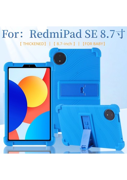 Xiaomi Redmi Pad Se 4g 8.7 Inç Kılıf Ayarlanabilir Kickstand Silikon Tablet Koruyucu Kapak-Yeşil (Yurt Dışından) modelleri