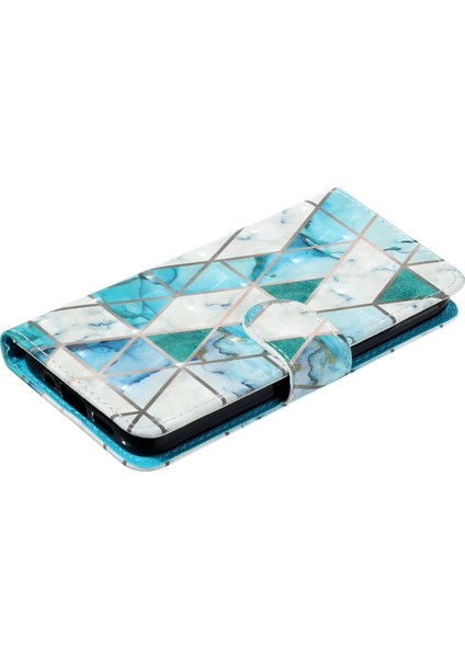 Xiaomi Redmi Note 14 4g (163.25X76.55X8.16MM) Kılıf 3D Desen Baskılı Telefon Deri Telefon Kapağı-Yeşil Mermer (Yurt Dışından) modelleri