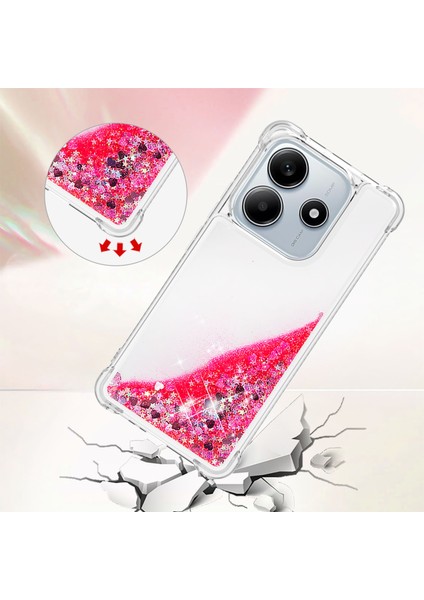 Xiaomi Redmi Note 14 5g Tpu Kılıf Için Glitter Quicksand Darbeye Dayanıklı Telefon Arka Kapak-Pembe/kalpler (Yurt Dışından) fırsatları