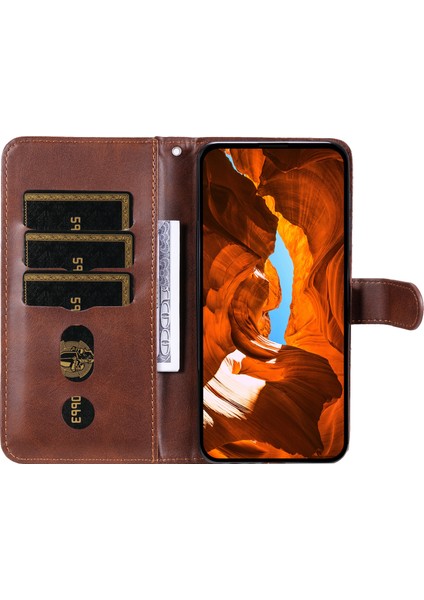 Xiaomi Poco X7 Pro 5g/redmi Turbo 4 5g Kılıf Fermuar Cüzdan Buzağı Dokusu Pu Deri Telefon Kapağı-Kahverengi (Yurt Dışından)