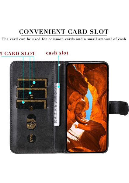 Xiaomi Poco X7 Pro 5g/redmi Turbo 4 5g Kılıf Fermuar Cüzdan Buzağı Dokusu Pu Deri Telefon Kapağı-Siyah (Yurt Dışından)