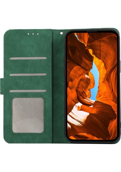 Xiaomi Poco X7 Pro 5g/redmi Turbo 4 5g Kılıf Renk Ekleme Deri Çevirme Rfıd Engelleme-Yeşil (Yurt Dışından)