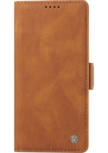 Xiaomi Redmi Note 14 4g (163.25X76.55X8.16MM) Yıkatu YK-005 Cilt Dokunma Duygusu Cüzdan Telefon Kapağı-Kahverengi (Yurt Dışından) fiyatları