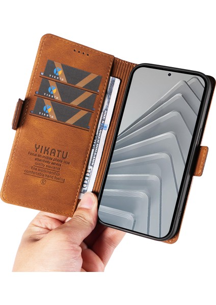 Xiaomi Redmi Note 14 4g (163.25X76.55X8.16MM) Yıkatu YK-005 Cilt Dokunma Duygusu Cüzdan Telefon Kapağı-Kahverengi (Yurt Dışından) indirimleri