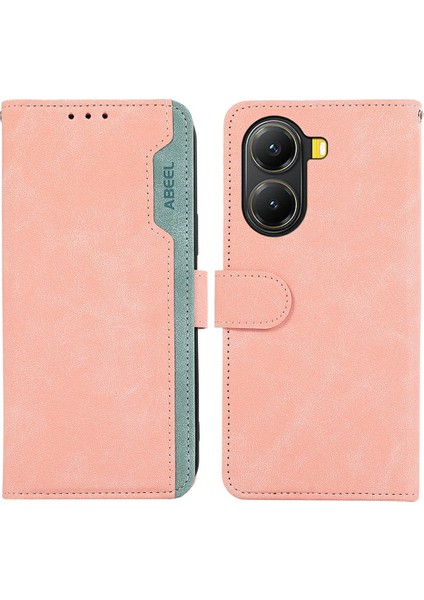 Xiaomi Poco X7 Pro 5g/redmi Turbo 4 5g Kılıf Renk Ekleme Deri Çevirme Rfıd Engelleme-Pembe (Yurt Dışından)