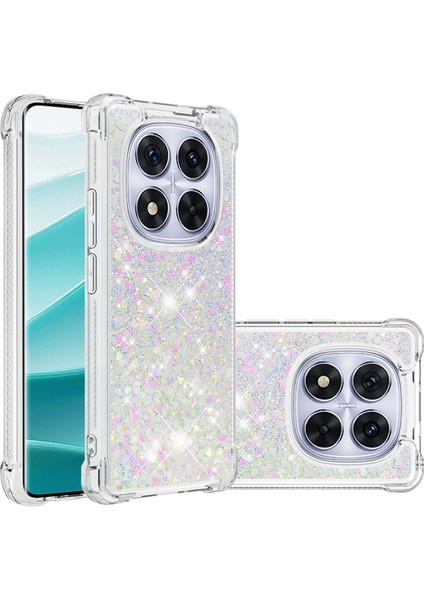 Xiaomi Poco X7 5g/xiaomi Redmi Not 14 Pro 5g Tpu Kılıf Glitter Quicksand Darbeye Dayanıklı Telefon Arka Kapak-Lazer/kalpler (Yurt Dışından)