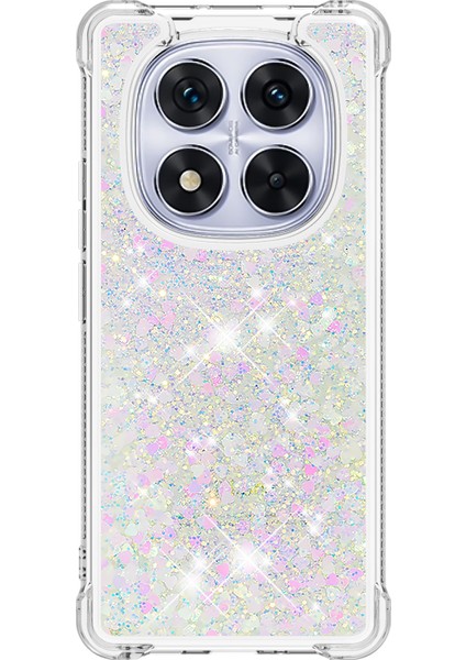 Xiaomi Poco X7 5g/xiaomi Redmi Not 14 Pro 5g Tpu Kılıf Glitter Quicksand Darbeye Dayanıklı Telefon Arka Kapak-Lazer/kalpler (Yurt Dışından) fiyatları